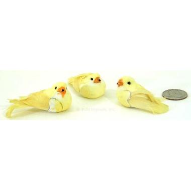 yellow finch jm12 12 wholesale craft items feathered mushroom birds 0