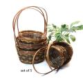 bamboo stained shop s5 so583 5s wholesale basket containers handled baskets medium