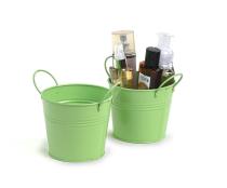 5  tin pot lime green by03 1lg wholesale metal containers pails