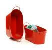 12  oval tin red tub by14 1r wholesale metal containers tubs