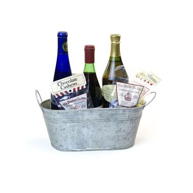 12  tin oval tub vintage finish by14 1vin wholesale metal containers