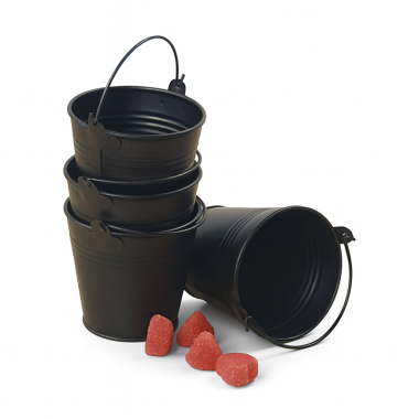 3 78  tin mni pail black by40 1blk wholesale metal containers