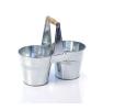 galvanized tin caddy wooden handle by70 1 wholesale pot covers