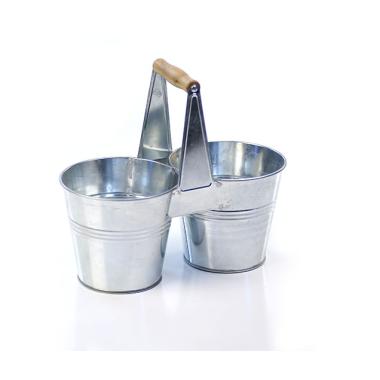 galvanized tin caddy wooden handle by70 1 wholesale pot covers