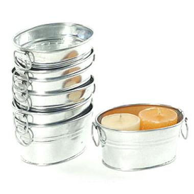 4  galvanized oval bowl by874 1 wholesale metal containers tubs mini