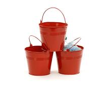 6  red galvanized pail by43 1r wholesale metal containers pails pots 6