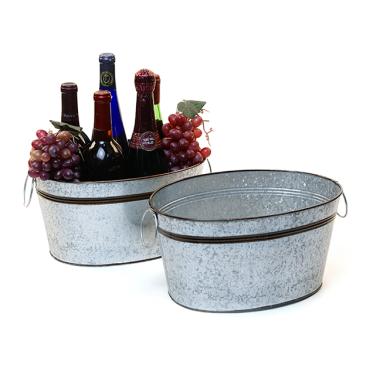 12  galvanized oval deep tub brown trim by29 1abt wholesale metal