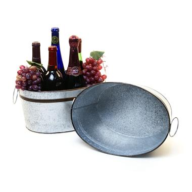 12  galvanized oval deep tub brown trim by29 1abt wholesale metal