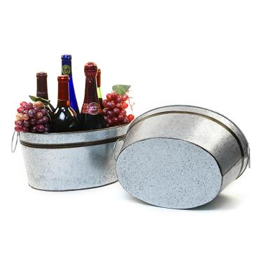 12  galvanized oval deep tub brown trim by29 1abt wholesale metal