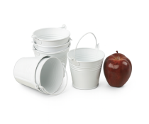 3 78  mini pail white by40 1w wholesale metal containers pails pots