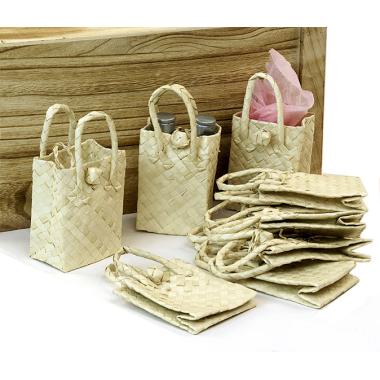 palm leaf mini favor bag 3x2x4 sb12 1 wholesale sinamay packaging 0