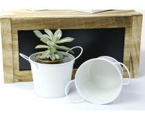 5  tin pot white by03 1w wholesale metal containers pails pots