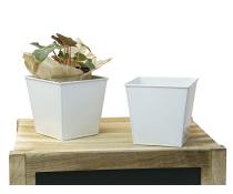 5 sq tin pot white by58 1w wholesale metal containers pails pots rectangle