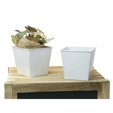 5 sq tin pot white by58 1w wholesale metal containers pails pots rectangle