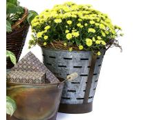 10 inch metal olive bucket deep vintage rustic by90 1 wholesale