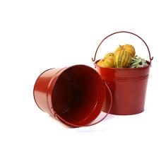 85  red round tin pail by28 1r wholesale metal containers pails pots