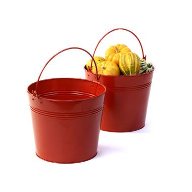 85  red round tin pail by28 1r wholesale metal containers pails pots