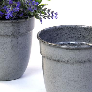 5  solid iron metal pot antique grey by74 1xgy wholesale containers