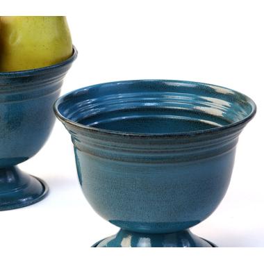 625  solid iron metal urn antique teal by72 1xtl wholesale containers