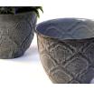 5  solid iron metal pot antique grey by75 1xgy wholesale containers