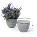 5  solid iron metal pot antique white by75 1xwh wholesale containers