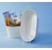 12  oval tub white by14 1w wholesale metal containers tubs 9