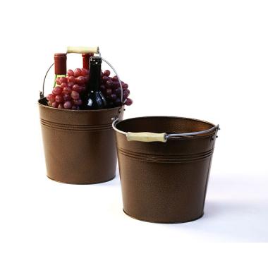 85  pail antique brown finish by09 1br wholesale metal containers pails pots
