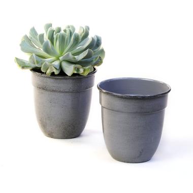 5  solid iron metal pot antique grey by74 1xgy wholesale containers