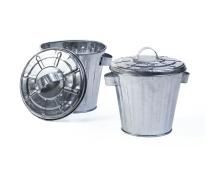 4  galvanized mini trash by45 1 wholesale metal containers novelty 0