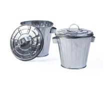 4  galvanized mini trash by45 1 wholesale metal containers novelty 0