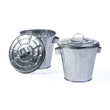 4  galvanized mini trash by45 1 wholesale metal containers novelty 0
