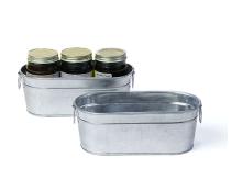 8  oval small tub galvanized by877 1 wholesale metal containers tubs