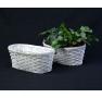 15  bamboo double planter bo754 1w handles bowls trays