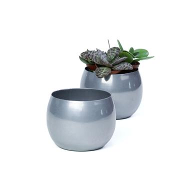 solid iron bubble bowl silver finish by203 1 wholesale metal containers