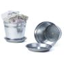 8  tin pot saucer galvanized by208 1 wholesale covers
