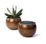 hammered solid iron bubble bowl copper by203 1cop wholesale metal containers