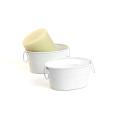 4  mini galvanized oval bowl white by874 1w wholesale metal containers
