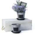 tin pot saucer vintage finish chalkboard by204 1vinch wholesale metal
