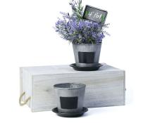 tin pot saucer vintage finish chalkboard by204 1vinch wholesale metal