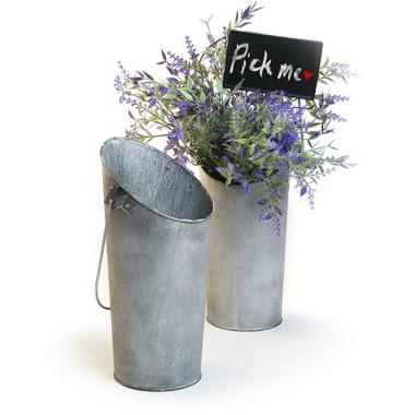 metal wall pocket pail vintage finish by57 1vin wholesale containers french