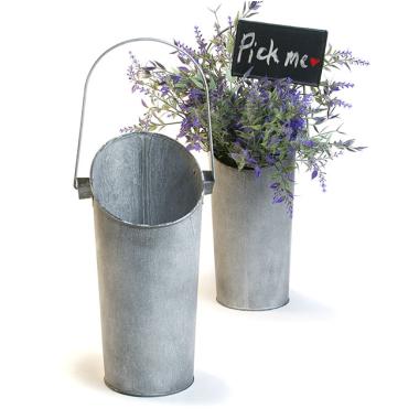 metal wall pocket pail vintage finish by57 1vin wholesale containers french