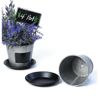 tin pot saucer vintage finish chalkboard by204 1vinch wholesale metal