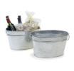 14  oval deep tub galvanized by24 1 wholesale metal containers
