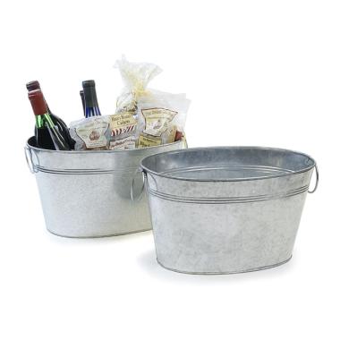 14  oval deep tub galvanized by24 1 wholesale metal containers