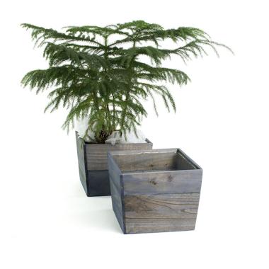 sq top wooden planter farmhouse blue pd480 1 handles bowls