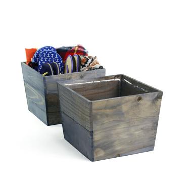 sq top wooden planter farmhouse blue pd480 1 handles bowls