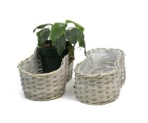 Willow/Woodchip Peanut shape bowl Medium