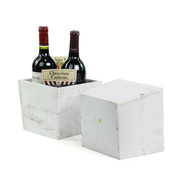 wood square pot deep white pd475 1w handles bowls trays