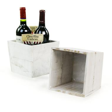 wood square pot deep white pd475 1w handles bowls trays