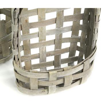 woodchip wall basket decor grey wash s2 wd340 2 wholesale baskets